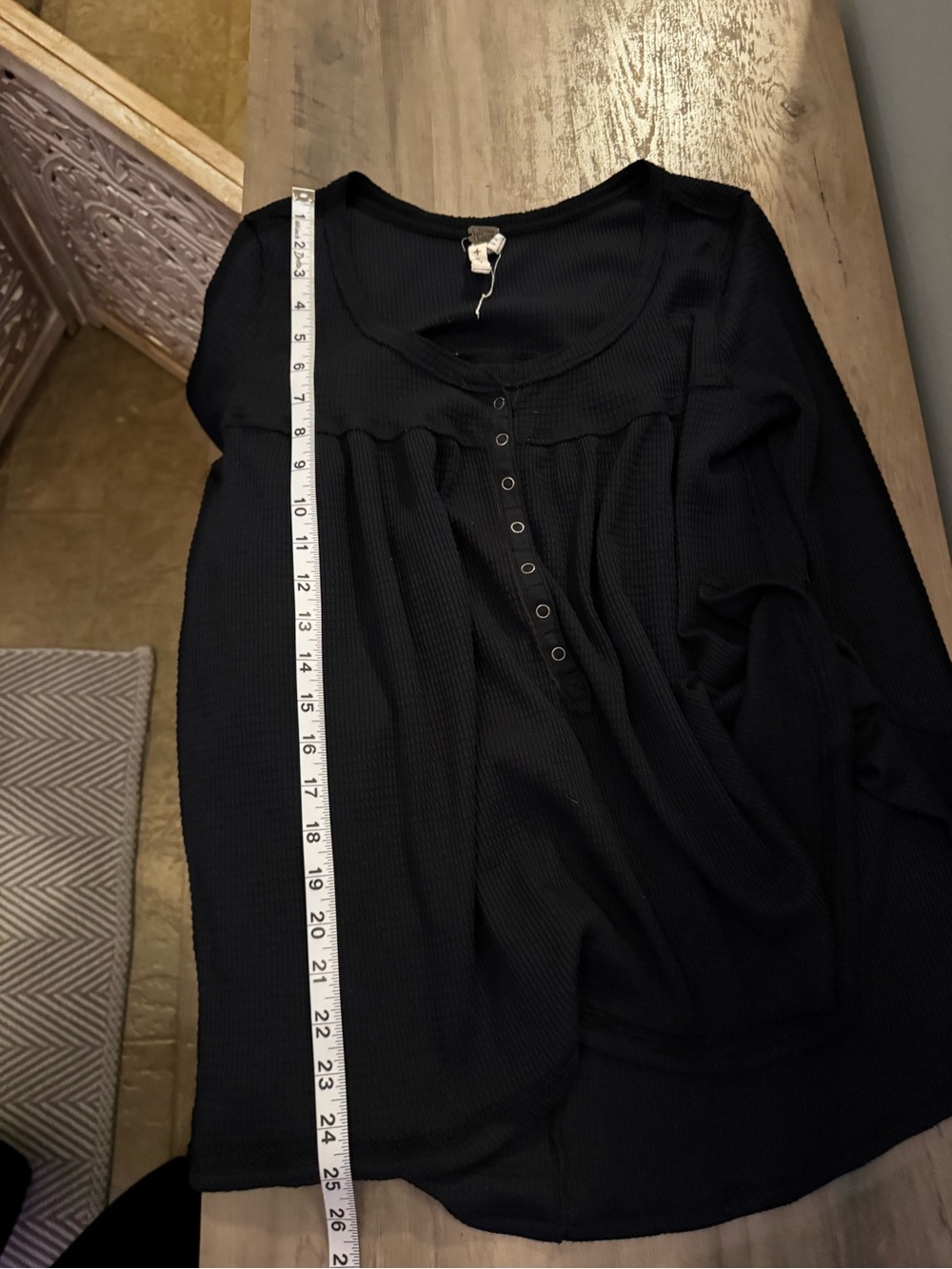 We The Free Black Long-Sleeve Henley Top - Picture 3 of 7